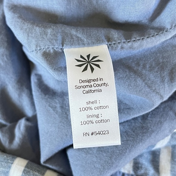 Athleta Stripe Barbados Dress Womens L Blue‎ White Stripe Pockets Nautical - Picture 7 of 7